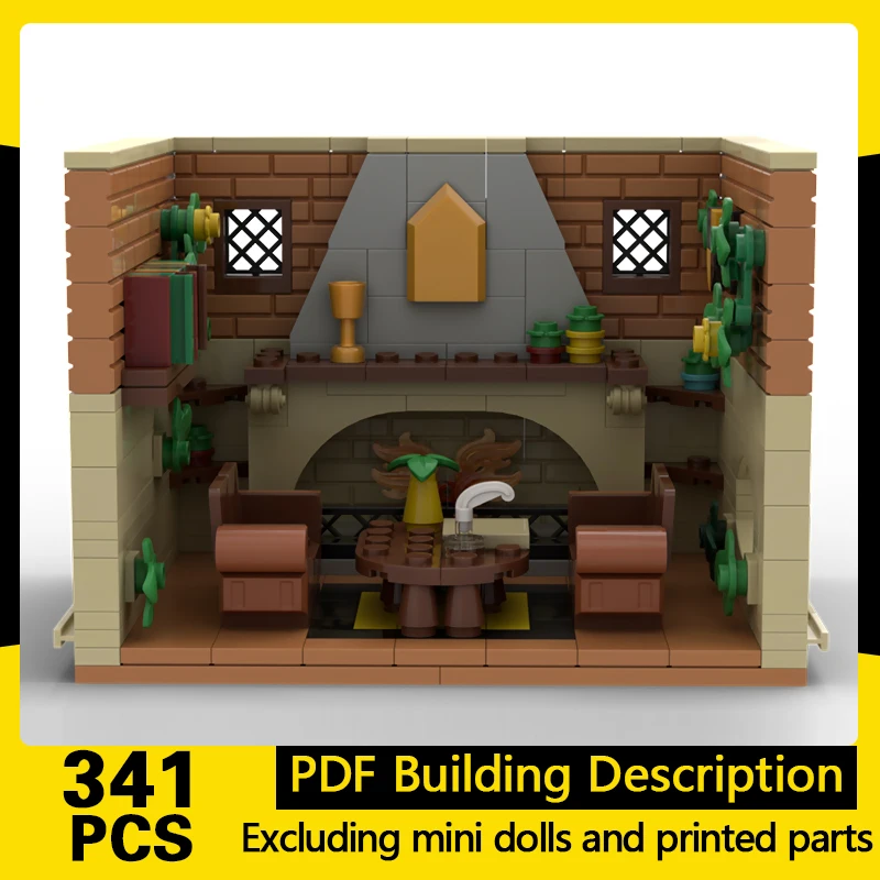 Magical Movie Model MOC Building Bricks Castle Common Room Modular Technology Gifts Holiday Assemble Children Toys Suit