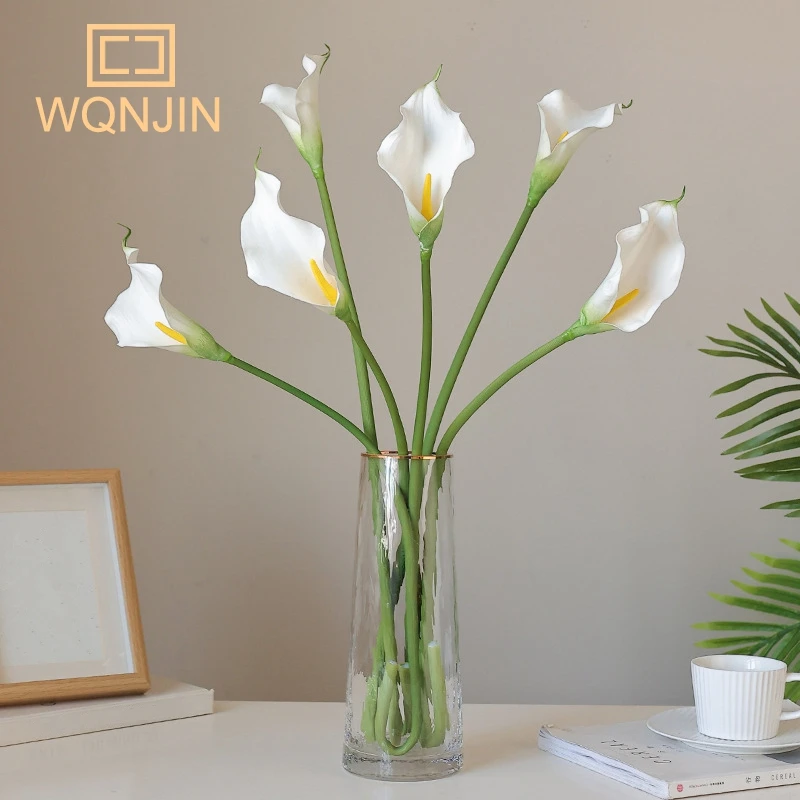 1PC,Artificial Calla Lily Flower Table Decoration Flower Arrangement Hand Bouquet Wedding Decoration Fake Fowers Party Decor