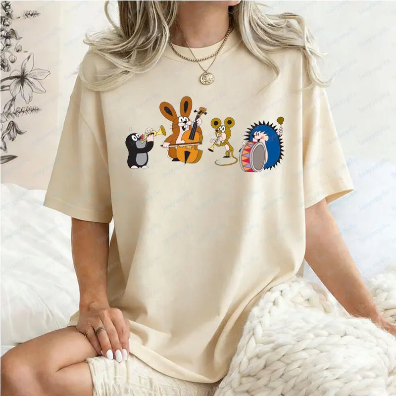 

Women Men Animal Cute TShirts Krtek The Mole Nostalgia Cotton Clothes Fashion Short Sleeve Round Collar Tees Shirt Classic Tops