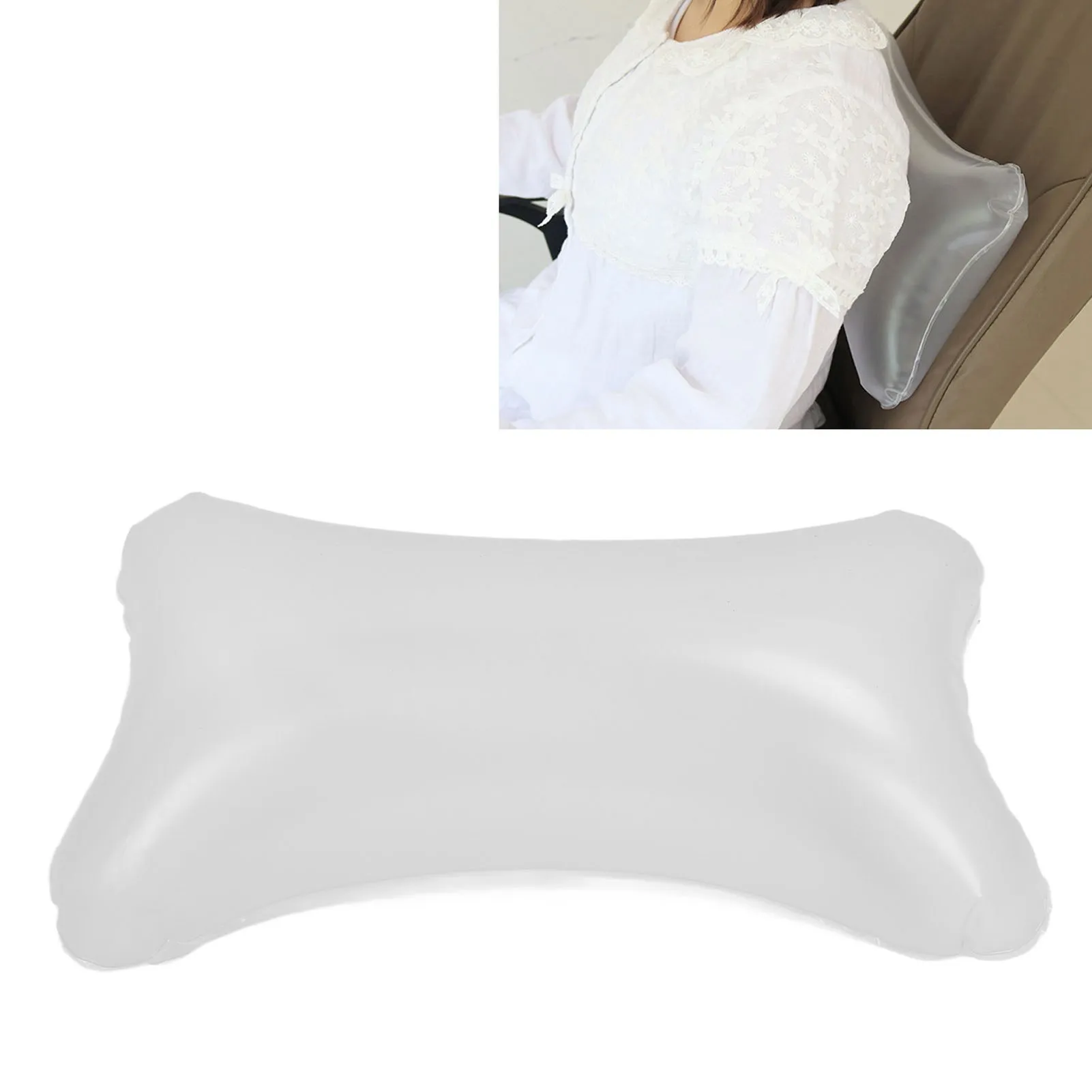 Almohada inflable de viaje para acampar, almohada de aire portátil ergonómica con textura de PVC, para ancianos, para mochilero