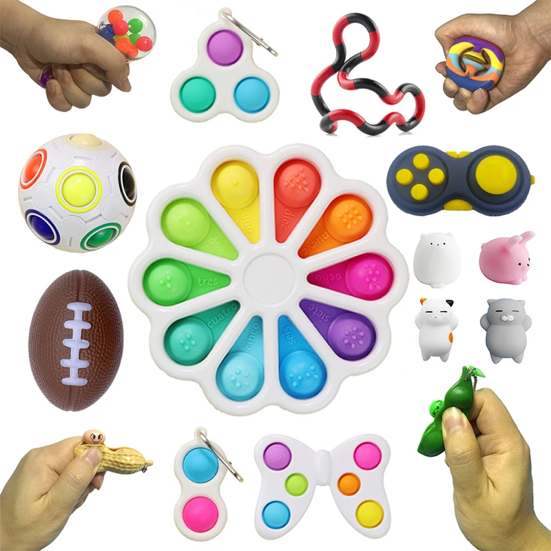 

Набор развивающих сенсорных игрушек для детей: антистрессовые игрушки-сквиши для снятия стресса для детей и взрослых