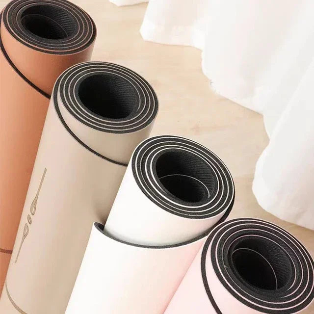 Eco-Friendly Black Natural Rubber Yoga Mat Strap Thick PU Arched Oval Shape Glossy Matt For Home Use