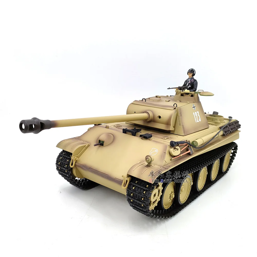 Henglong-tanque de Control remoto alemán Leopard G pesado a gran escala, tanque competitivo de batalla infrarroja 1:16, modelo de tanque para niños, regalo de Navidad