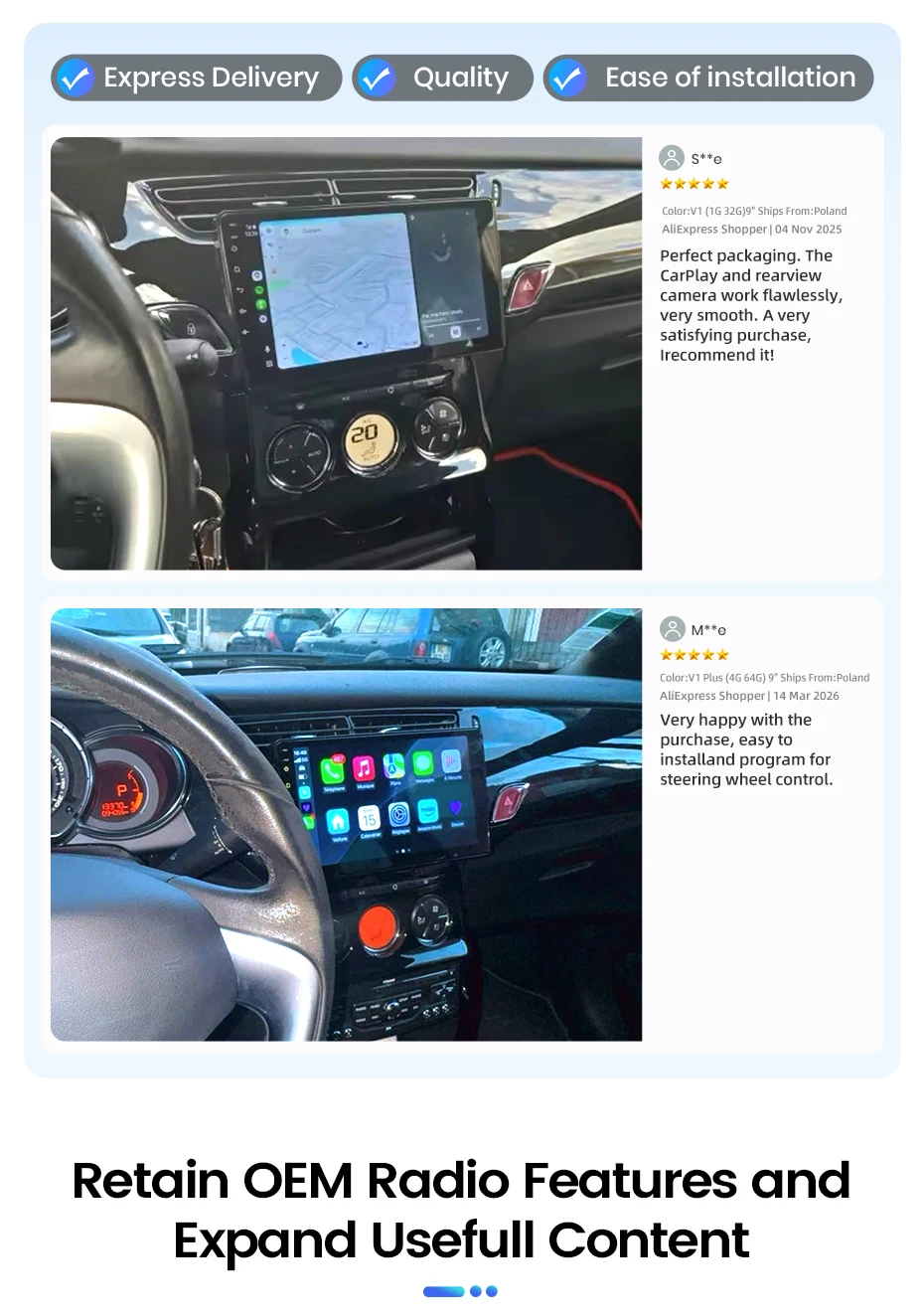 Junsun Android Auto Autoradio für Citroen C3 DS3 2010 2011 2012 2013 2014 2015 2016 Multimedia Wireless Apple CarPlay Intelligente Systeme IPS Touchscreen Stereo Videoplayer 2 Din Autoradio Head Unit Navigation BT GPS 4G WIFI FM AM DSP RDS SWC – Detail 3