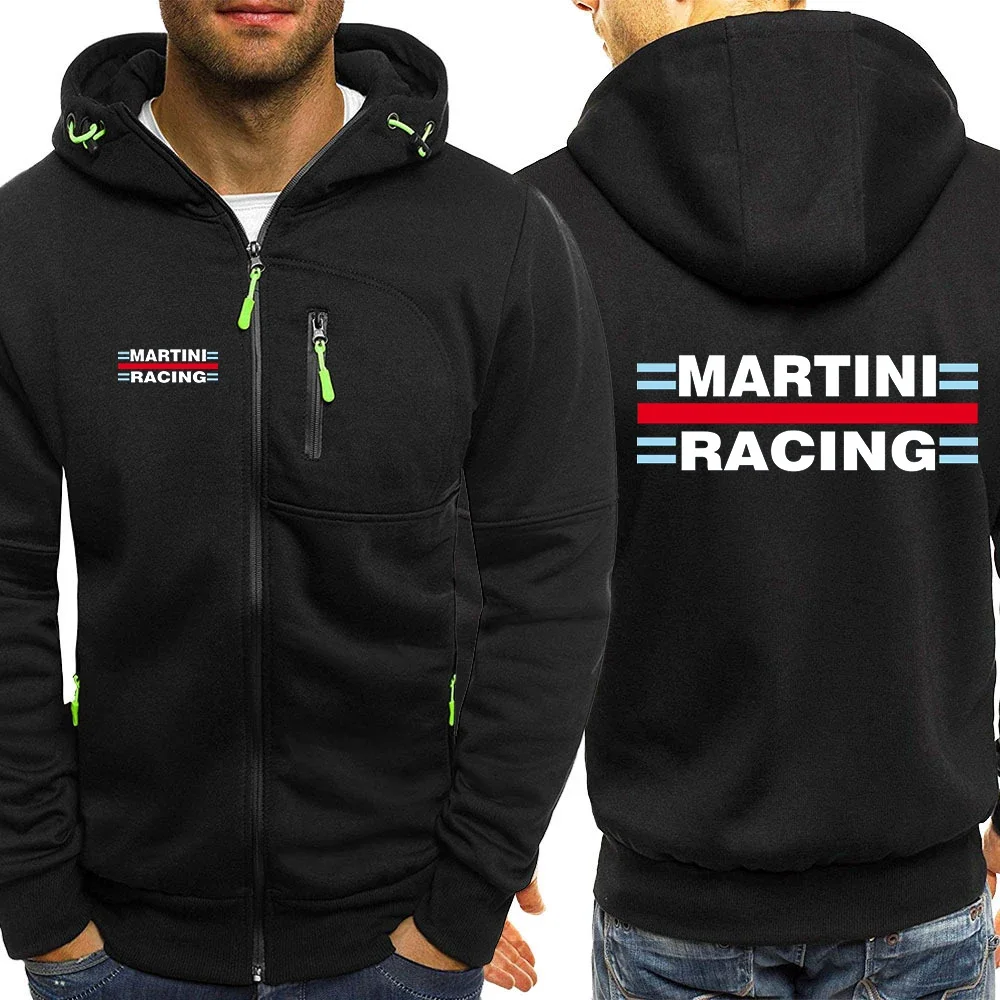 

2023 New Men's Martini Racing Printing Hoodies Tracksuit Drawstring Pocket Hooded Sweatshirt Long Sleeve Zipper Jackets Coat