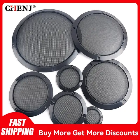 고급 자동차 홈 메쉬 인클로저 스피커 네트 커버, 플라스틱 프레임, 금속 다리미 와이어 그릴, 2 인치, 3 인치, 4 인치, 5/6.5 인치, 8/10 인치