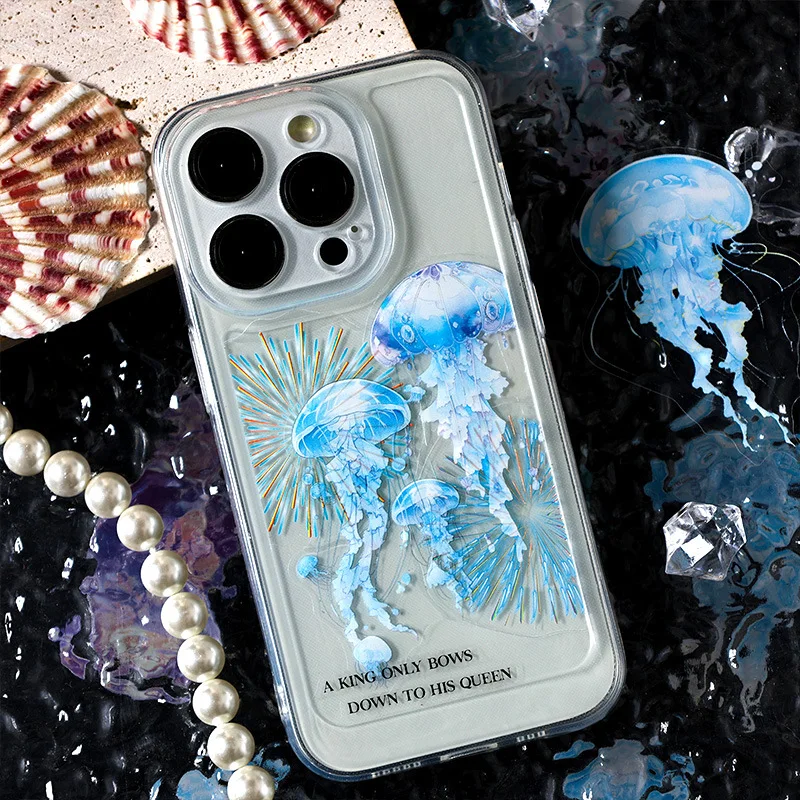30pcs/set Ocean Creature fish Stickers Transparent Waterproof PET DIY Scrapbook Journal Decor