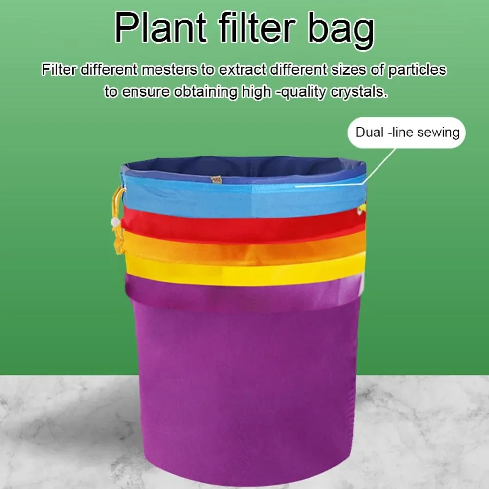 New 5-Gallons Filter Bag High Density Canvas Anti Leakage Water Bubble Bag Anti Permeation Micron Level Grow Bags Garden