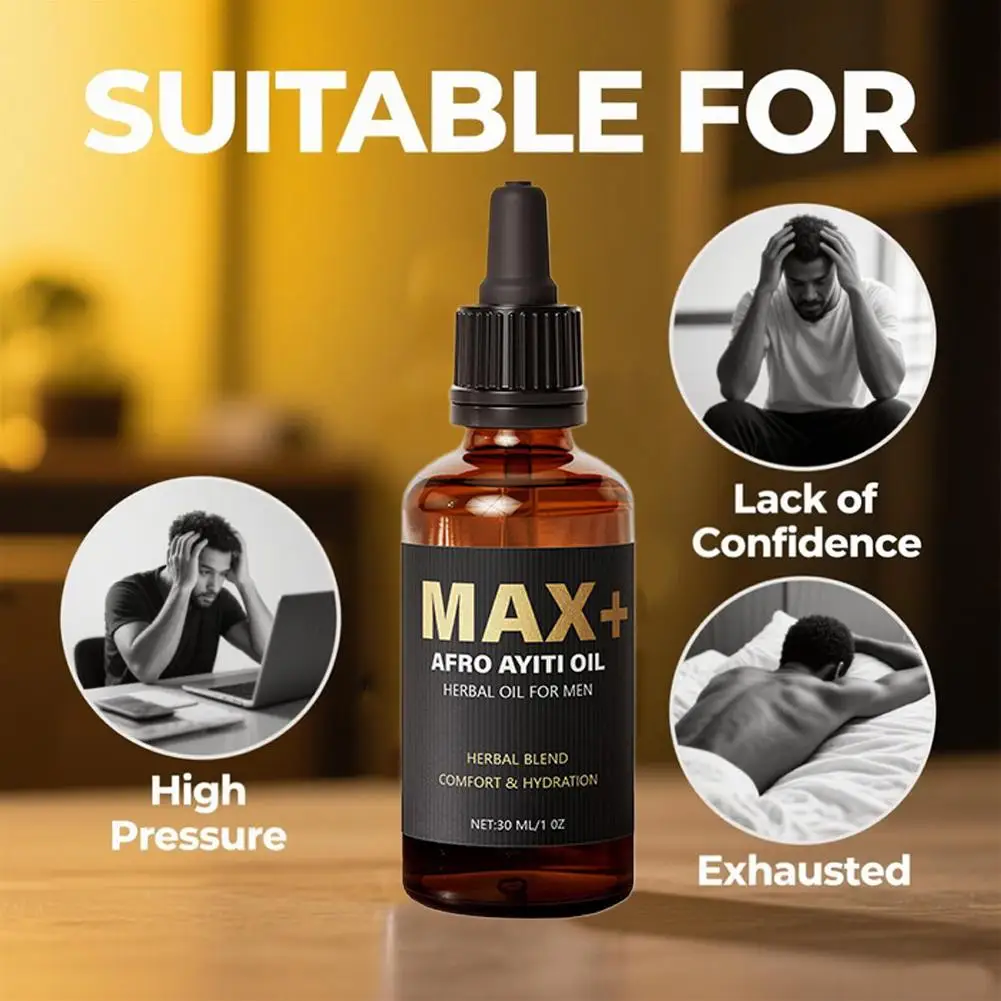 30 مللي زيت أيتي الأفريقي للرجال زيت أساسي للتدليك نمو كبير سماكة زيادة زيت طبيعي رعاية الرجال