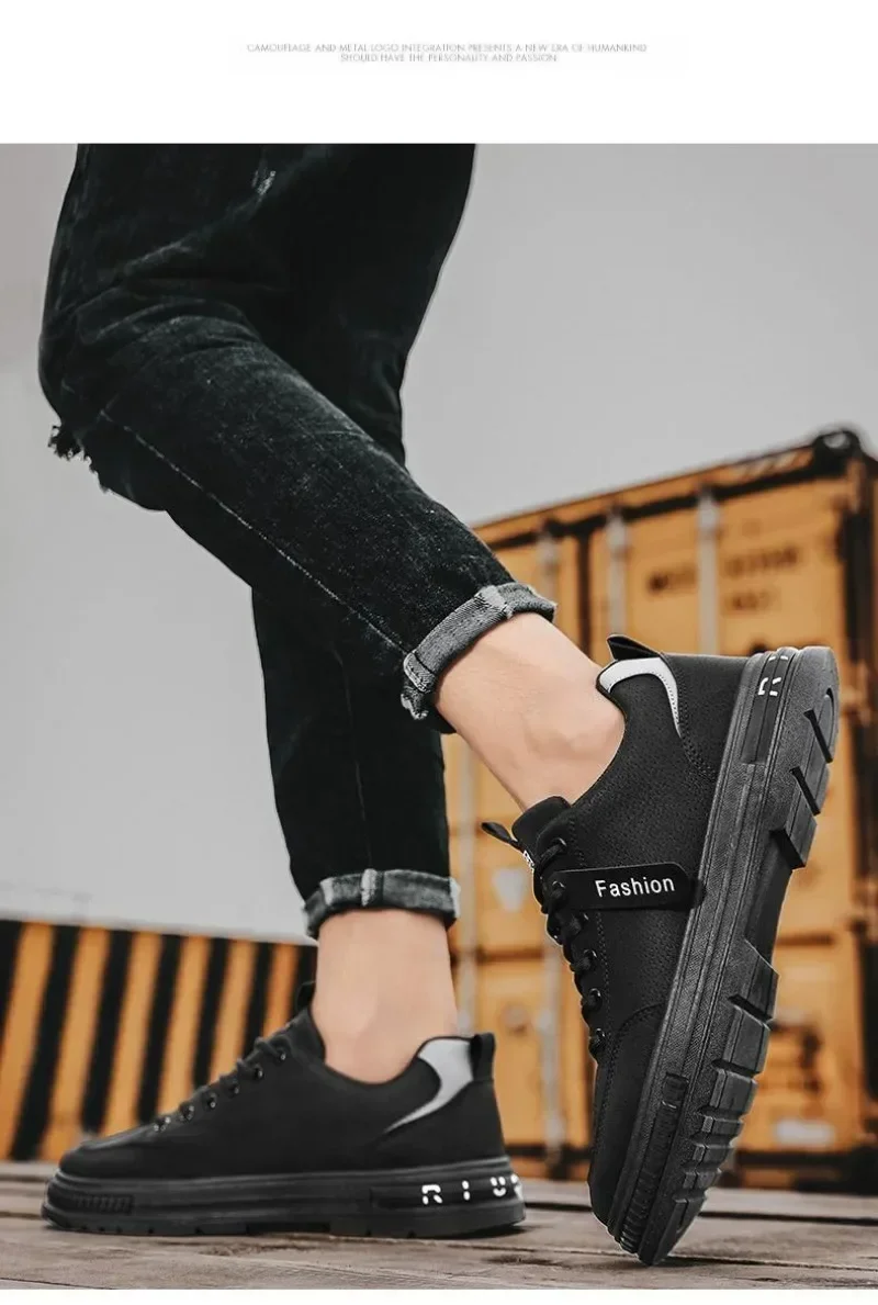 Men's shoes 2024 new spring and autumn season breathable versatile casual trendy shoes men's work lightweight sports board shoes image 5
