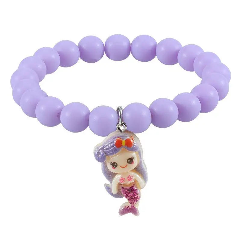 Ensemble De Bijoux Princesse En Bois Pour Enfant - 4 Colliers Et Bracelets Fleurs Colorées - Cadeau Idéal