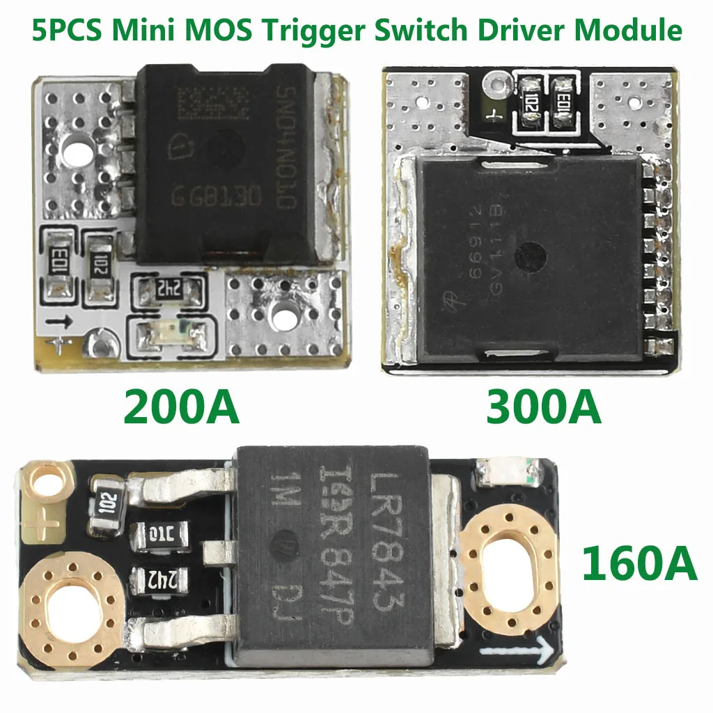 5PCS Mini MOS Trigger Switch Driver Module 160A 200A 300A High Power PWM MOSFET Control Board for Motor LED Speed Controller