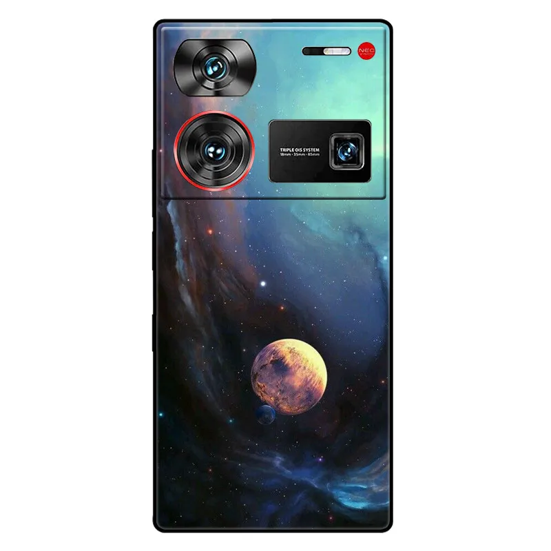For ZTE nubia Z60 Ultra 5G Case Silicon Fashion Space Wolf TPU Painted Coque Funda for Nubia Z60Ultra 5G NX721J Cover Protective