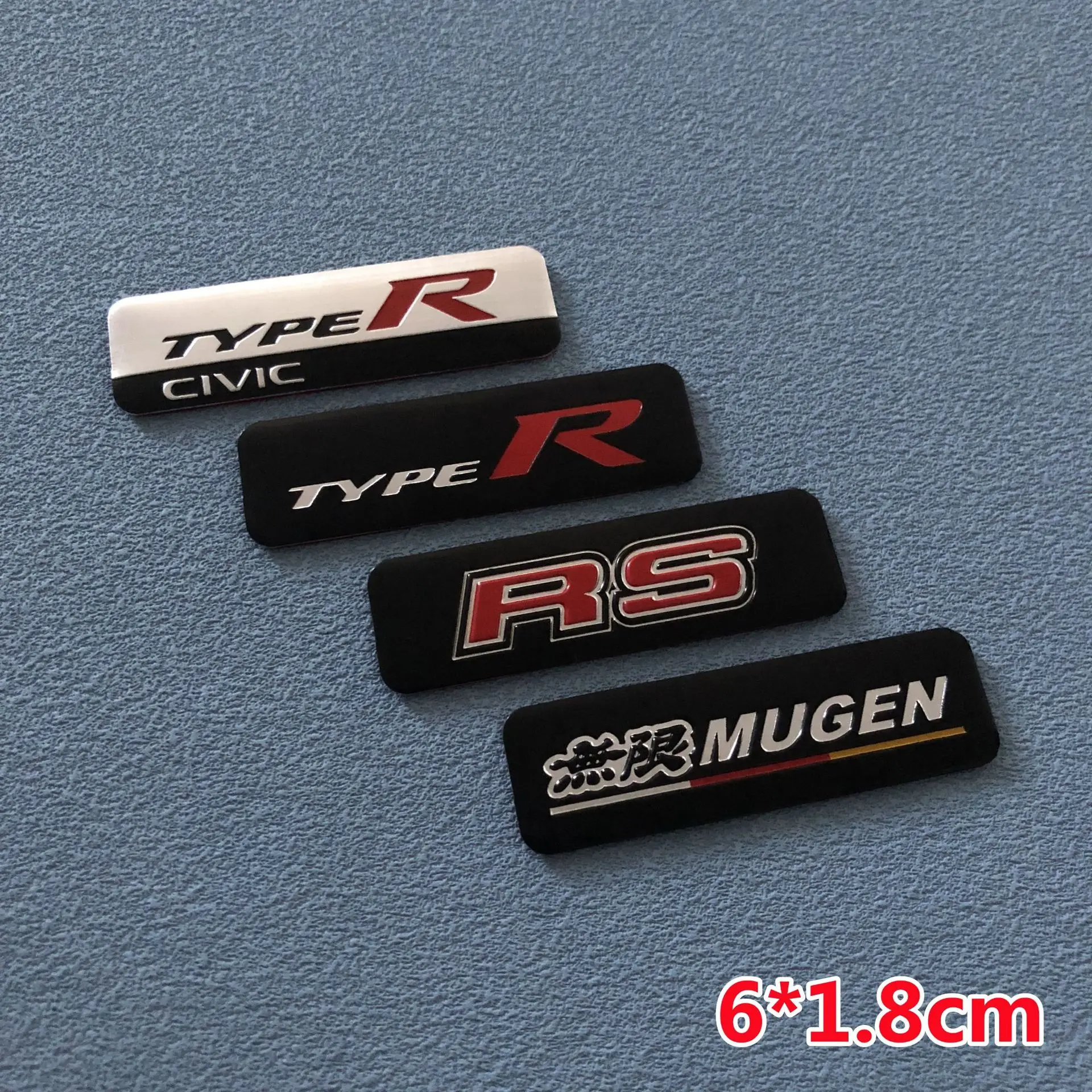 Adesivo emblema de alumínio para carro, acessório para honda civic fit accord prelude crv 5th mugen city crz crx jazz hrv piloto odyssey insi