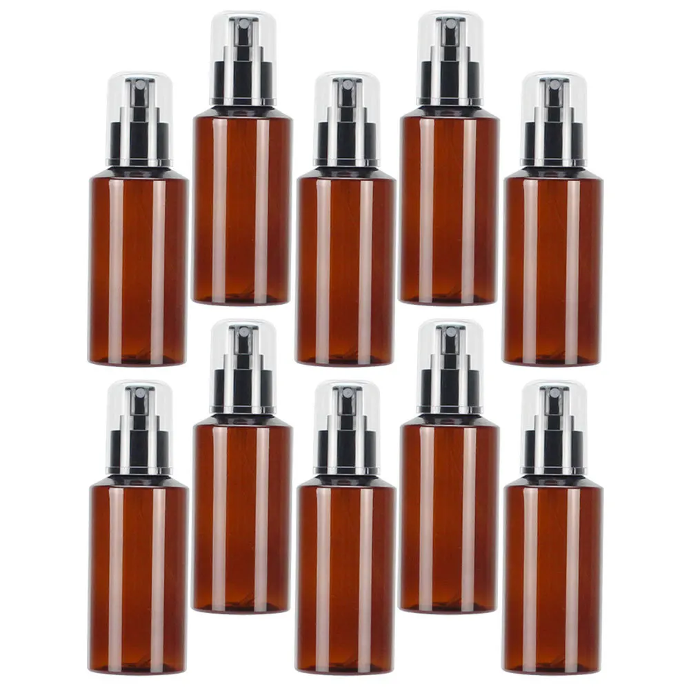 10 個のファインミストスプレーボトル耐久性のある漏れ防止旅行用香水容器再利用可能なペット素材ポータブルメイクアップサブボトル