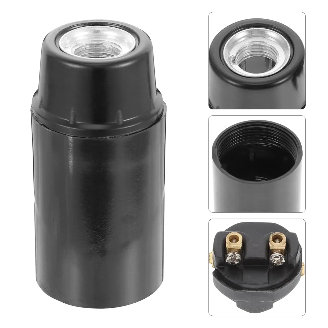 Bakelite Lamp Holder E14 Base Plastic Replacement Socket Head Light Converter to E14 Renovation Socket For Pendant Table Light