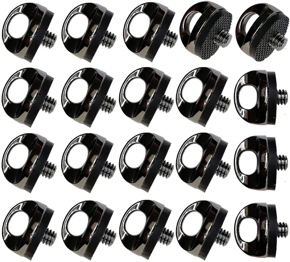 

20pcs Neck Strap Screw Holders for Camera, 1/4-20 Thread Quick Release Neck Wrist Strap Mounting Fixing Screws