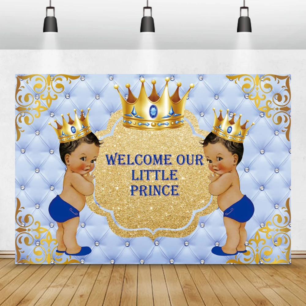 Little Prince Baptism Photography Background Baby Shower Birthday Child Portrait Custom Poster Family Party Photocall Backdrop