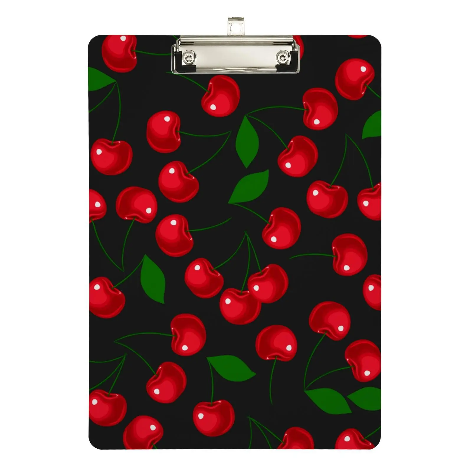 Clipboard Nursing Cherry Acrylic Clip Board with Low Profile Metal for A4 Paper Size Clip Hangable Office School File Folder