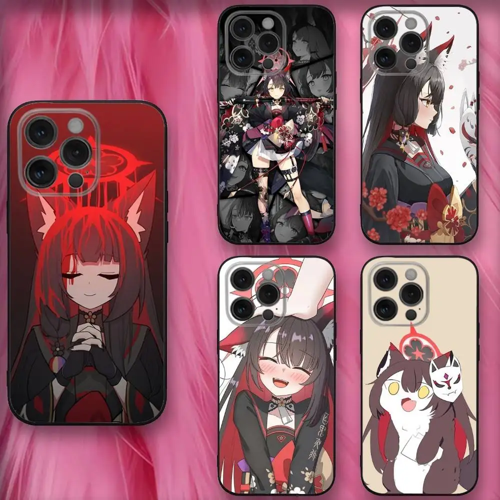 

Anime K-Kosakas W-Wakamos Phone Case For iPhone 16,se4,15,14,13,12,11,Pro,X,XS,Max,XR,Plus,Mini Soft Black Cover