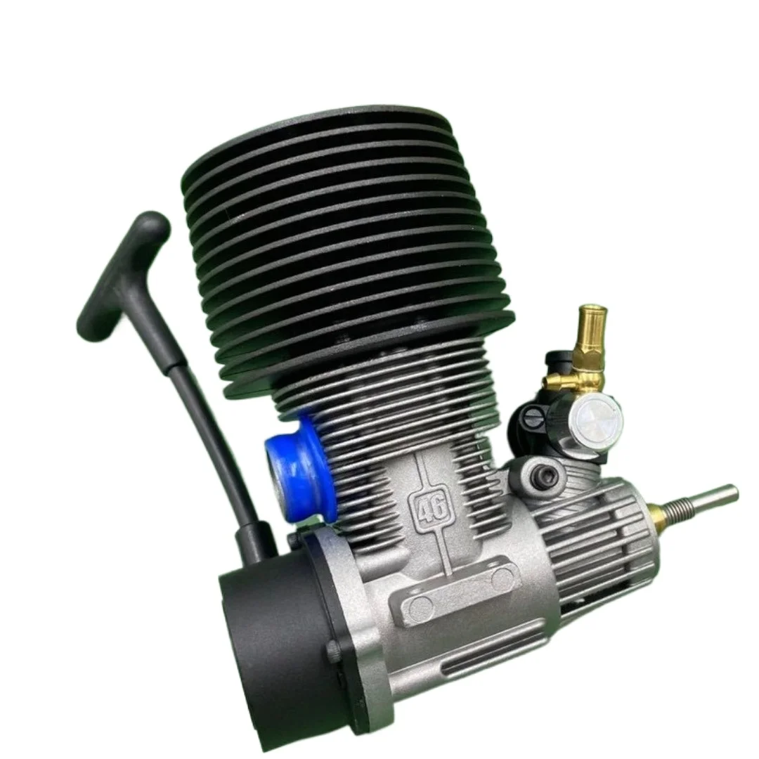 4.6-5.9cc 46 Class Methanol Engine High Torque Engine Pull-string Start 1/8 Scale Remote Control Monster Truck Engine Model Toy