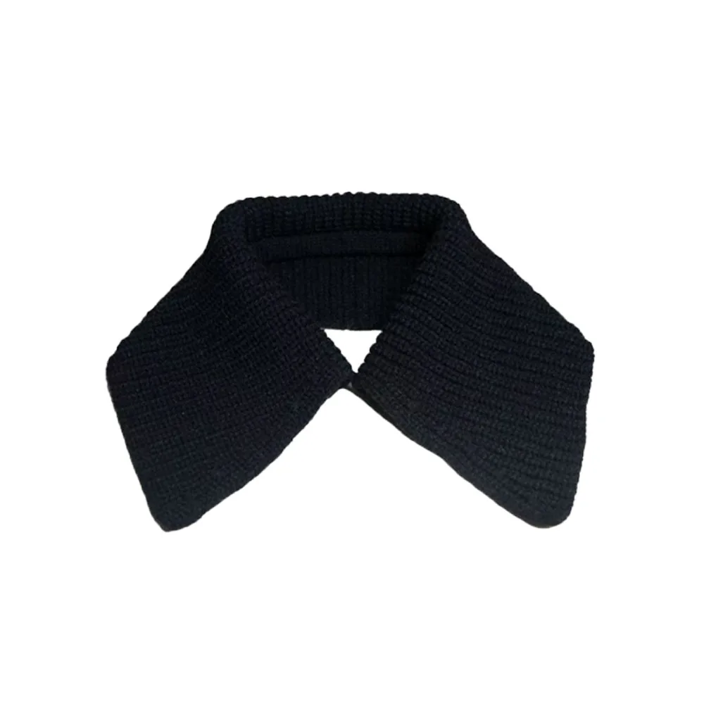 

Decorative Knitted Fake Collar Big Lapel Removable Knitted Detachable Collar Anti Dirty Windproof Neck Scarf Sweater Accessory