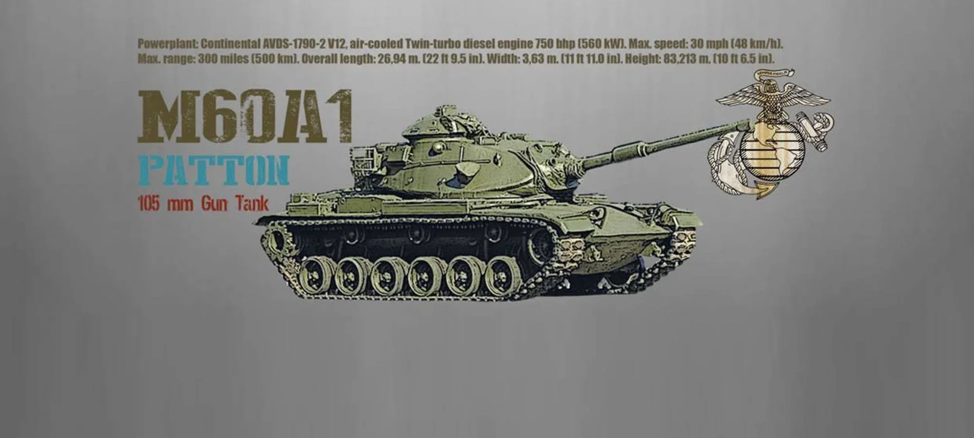 US Army M60A1 Patton Main Battle Tank T-Shirt 100% Cotton O-Neck Short Sleeve Summer Casual Mens T-shirt Size S-3XL