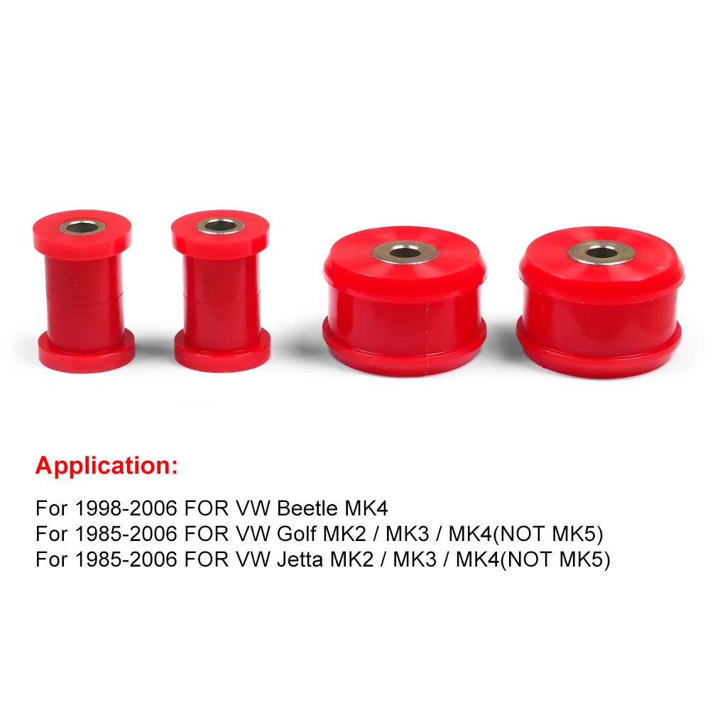 Car Front Control Arm Bushing Kit 22-202 FOR VW Beetle 98-06 / Golf 85-06 / Jetta 85-06 Polyurethane Red Car Accessories