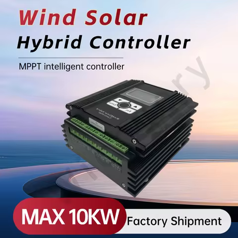 5000W MPPT Hybrid Solar Wind Charge Controller 12V 48V Powerful Hybrid Controller DC Output Off Grid Wind Hybrid Controller