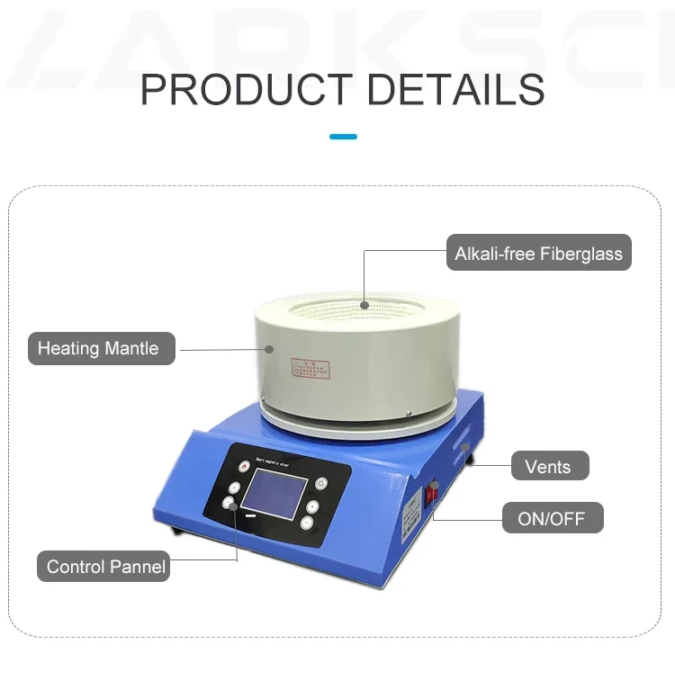 Larksci 380C 1L 2L 5L 10L Digital Display Magnetic Stirring Laboratory Heating Mantle