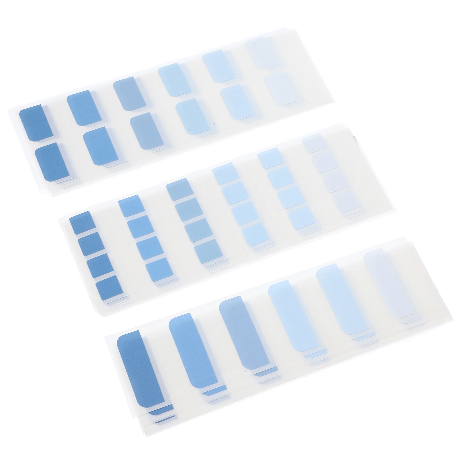

3 Packs Gradient Index Tabs Self Adhesive Blue PVC File Tabs Books Page Markers Notebook ganizers Sorting Uses