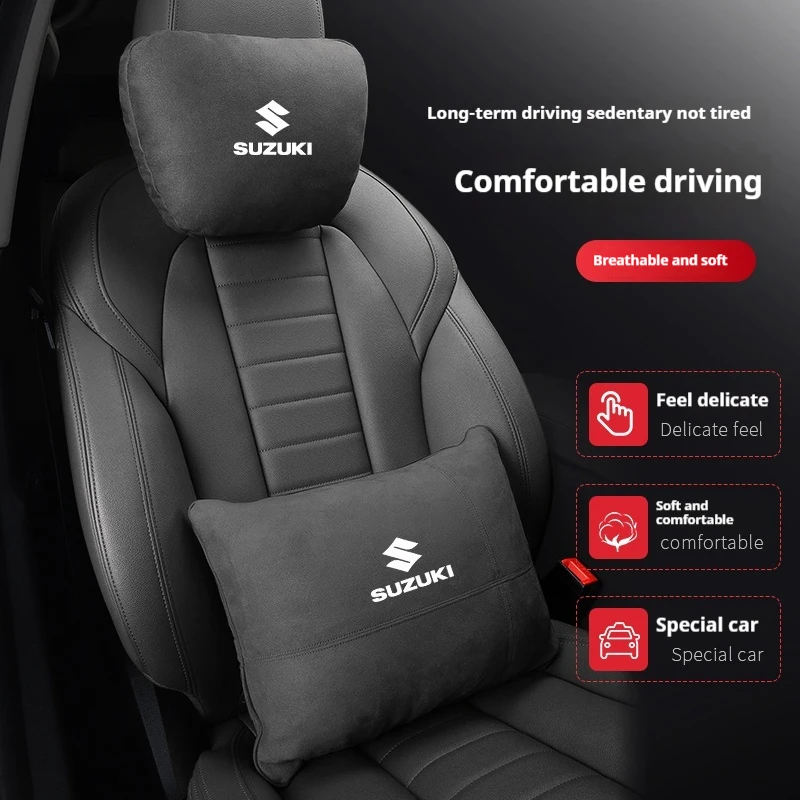 

For Suzuki S-Cross Swift SX4 Vitara Jimny Grand-Vitara Alto Ciaz Car Headrest Lumbar Rest Cushion Neck Support Soft Neck Pillow