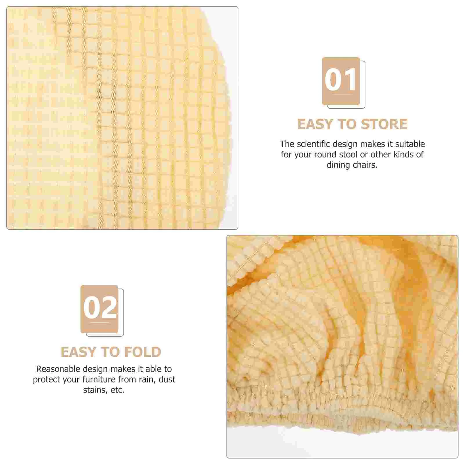 Dining Chair Round Stool Cover Black Table Cloth Home Hood Mat Tablecloths Deck