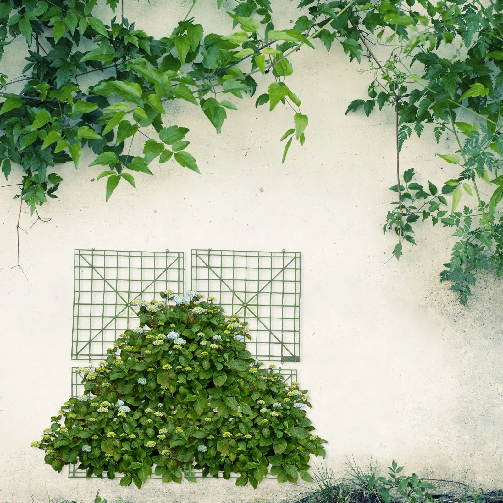 

8pcs Grid Panels Decorative Wall Flower Arrangement Holder For Home Wedding Party Diy Decoration Plastic Flower Fixer