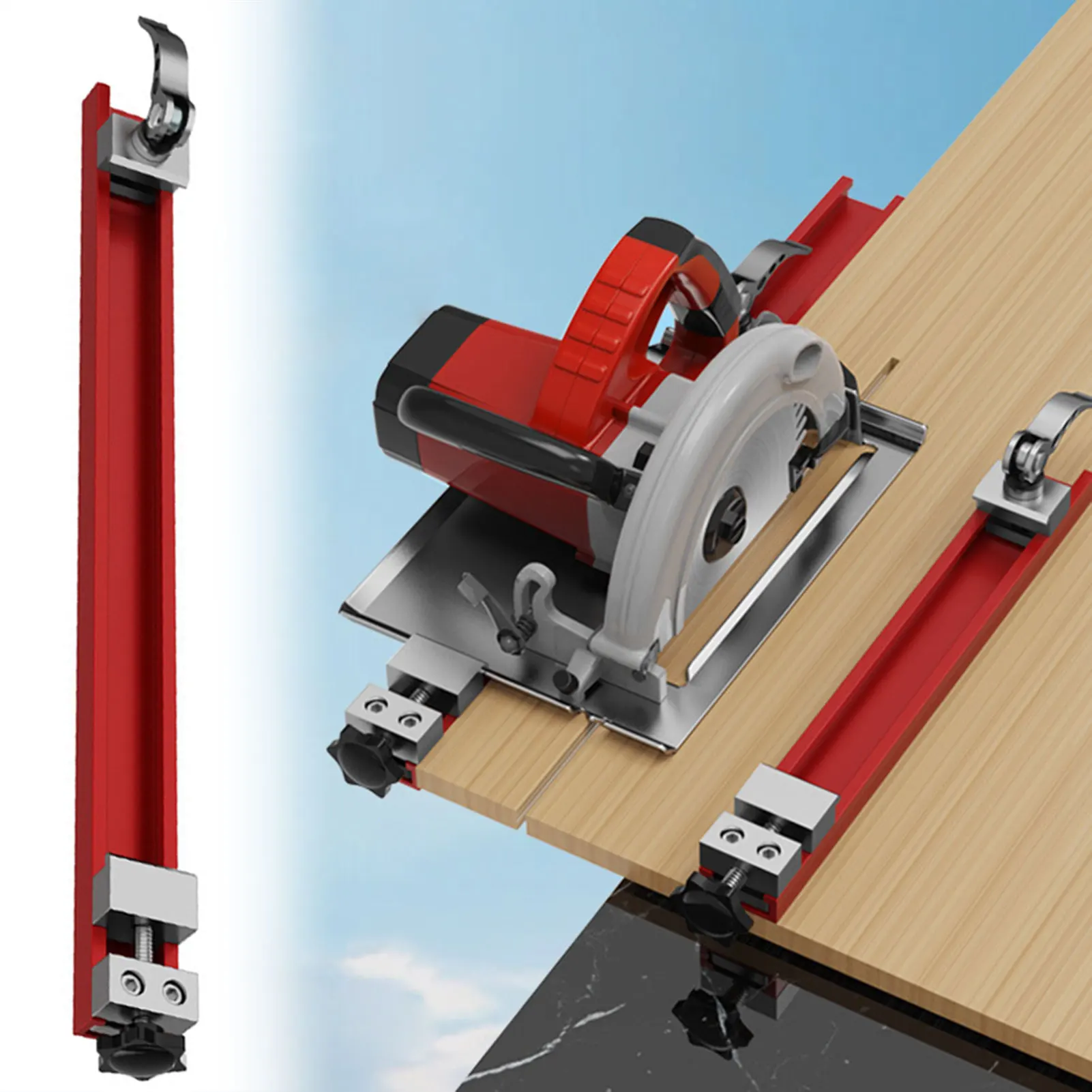 Aluminum Adjustable Cutting Machine Base Guide For Woodworking, Electric Circular Guide Specially Designed For Precision Cutting