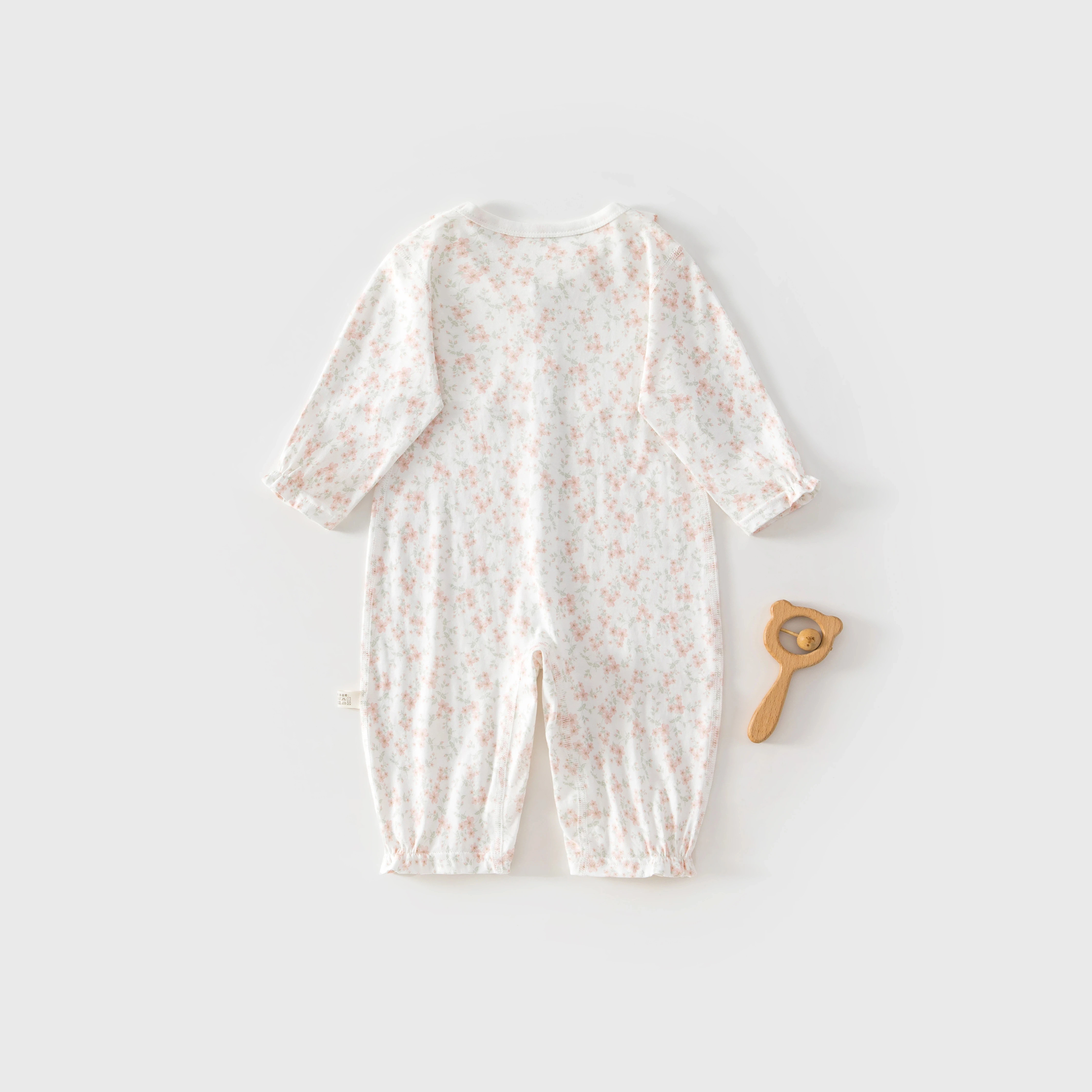 Baby Jumpsuit, Air-Conditioned Clothing, Pure Cotton, All-Season Clothing, Fashionable and Stylish Outdoor Wear, Small Floral Summer Outfit for Baby Girls