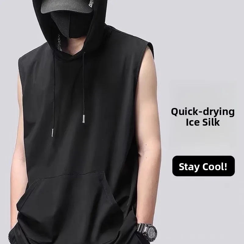 

Kazuki Kuraii Men's Fitn Hoodie Tank Top American Baskeall Sport Svel T-irt Vest Summer Youth Trendy Color