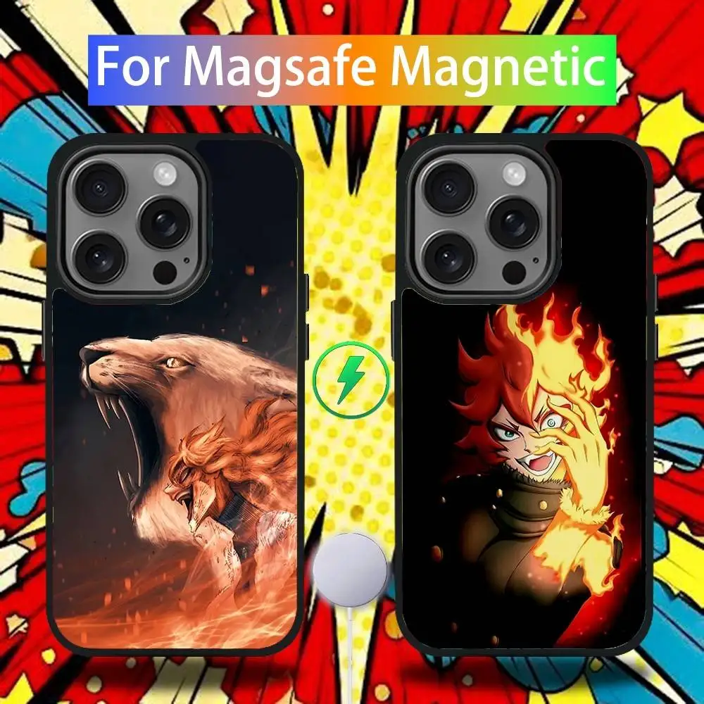 

Black C-Clover Mereoleona Phone Case For iPhone 16,15,14,13,12,11,Pro,Max,Plus,Mini,SE4,E Magnetic Magsafe Wireless Charging