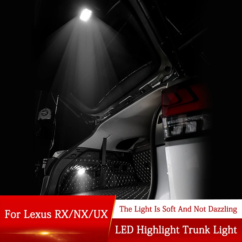 QHCP Car Trunk LED Light Addition Tailgate Lamps High Brightness Luggage Cargo For Lexus RX300 16-19 20-22 NX200T 17-20 UX 19-22