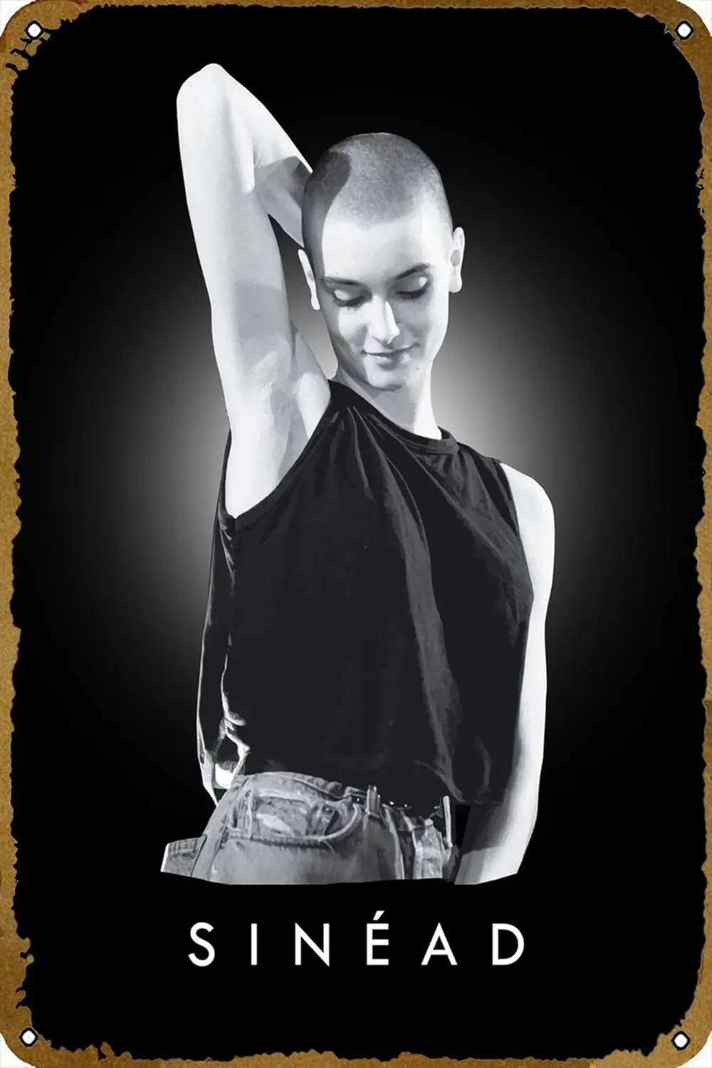 Sinead OConnor Music Poster Retro Metal Tin Vintage Sign 12 X 8 Inch Bar Club Man Cave Room Wall Decor
