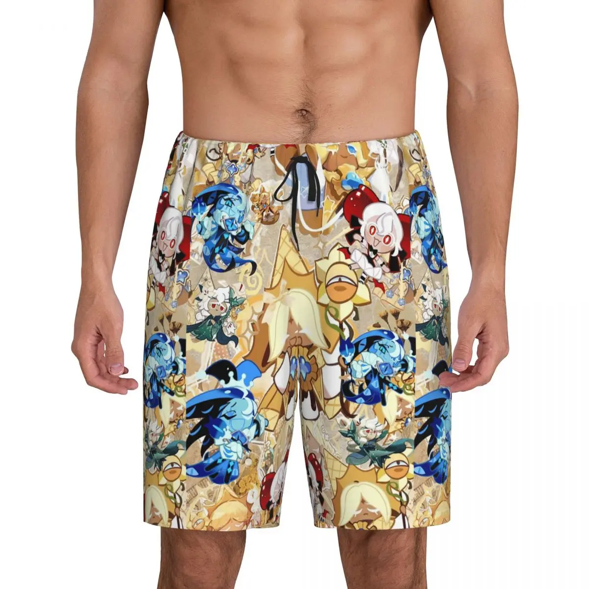 

Мужские короткие пижамные штаны Custom Cookie Run Kingdom, шорты для сна и отдыха, нижняя часть пижамы, штаны для сна