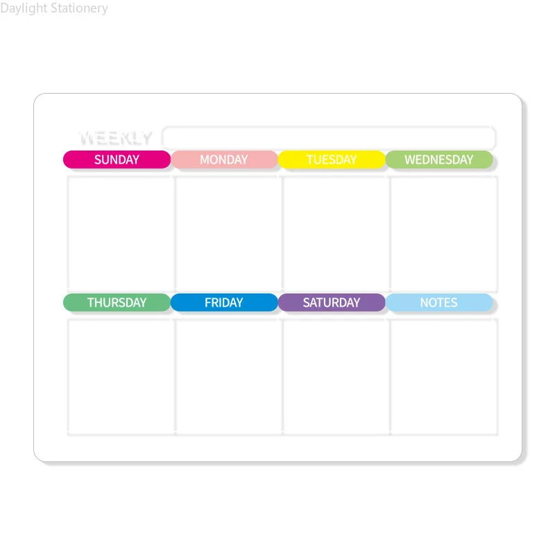 Weekly Planner Board Daily Schedule Magnetic Whiteboard Attraction Acrylic Refrigerator Dry Erase Clear Fridge Planning Kitchen