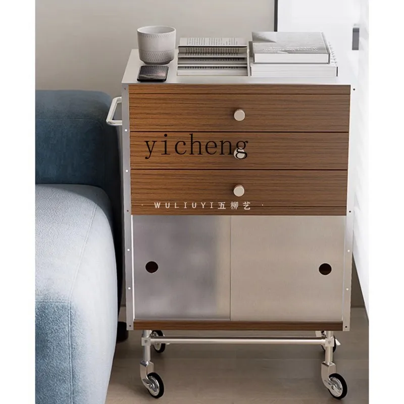 

FY Household Cabinet Mobile Drawer Cabinet Stainless Steel Wall-Mounted Sideboard Floor Storage Cabinet