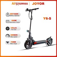 E-Scooter JOYOR Y6-S 48V 18Ah Battery 500W Motor 25km/h Speed 60km Range 10'' Tires Foldable Adult Electric Scooter