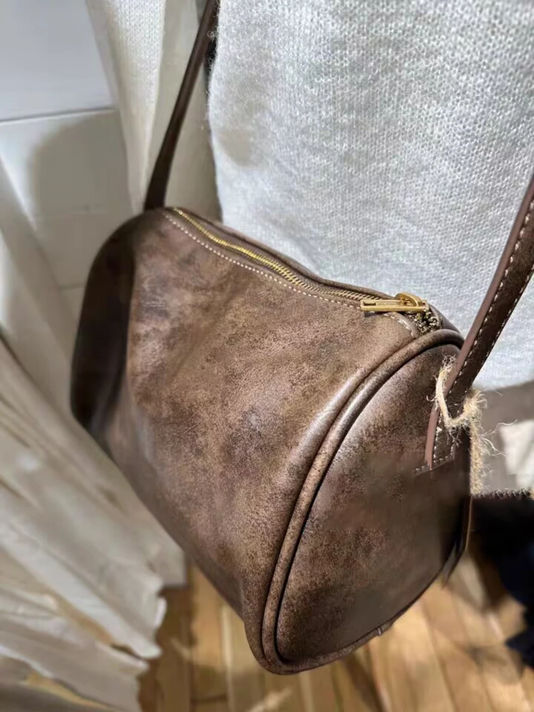 Bolsa mensageiro em couro PU para senhoras, estilo escolar, moda de rua alta, bolsas vintage americanas, 4ª temporada, alta qualidade, 2024