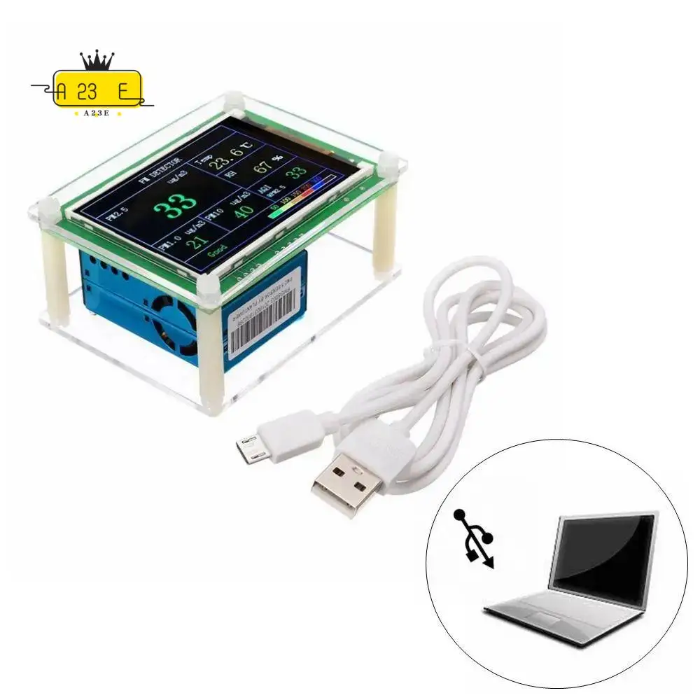 A23E-PM1.0 PM2.5 PM10 Module Air Quality Dust Sensor Tester Support Export Data Monitoring