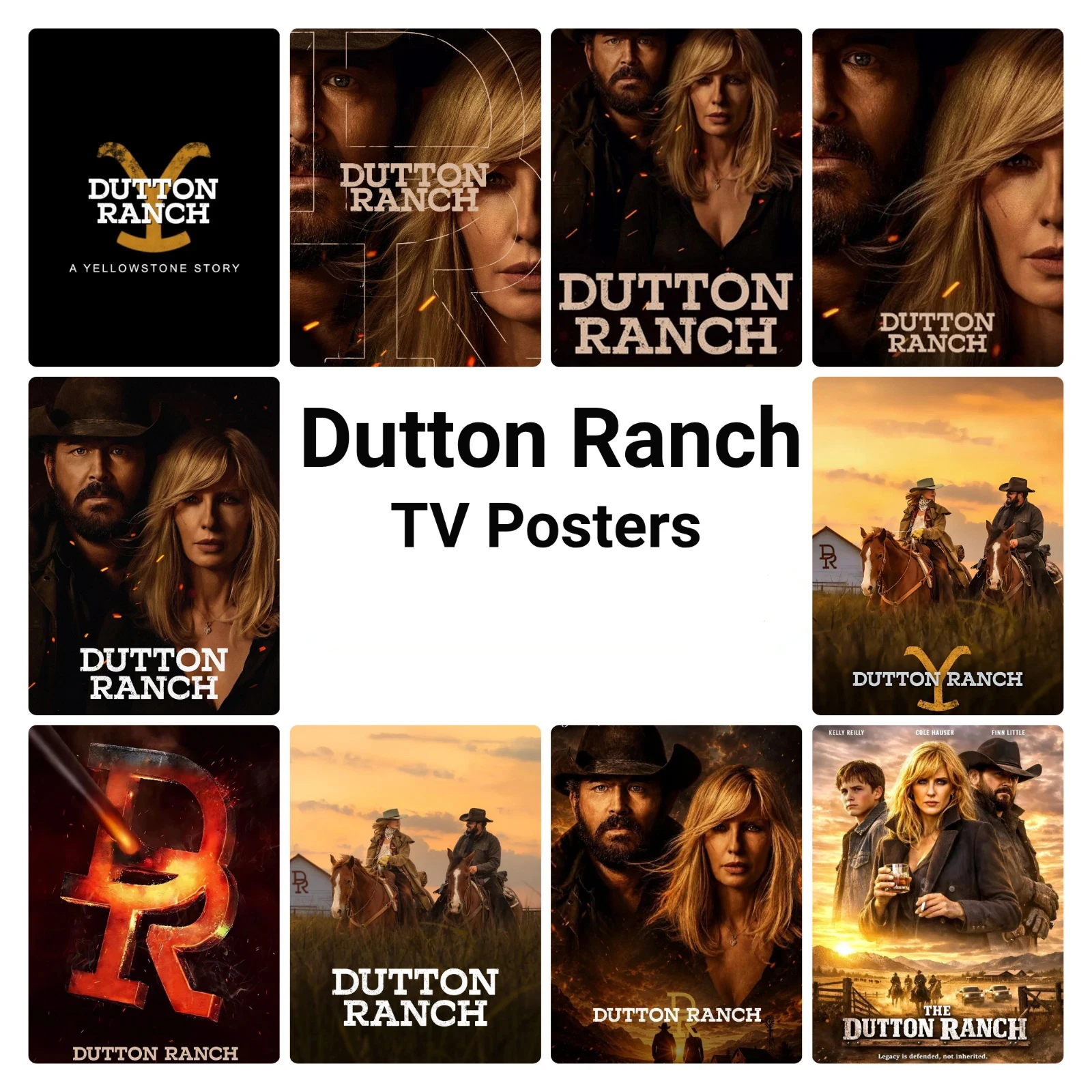 Dutton Ranch (2026) TV, Print Art Canvas Poster,Living Room , Home Wall Decor Picture