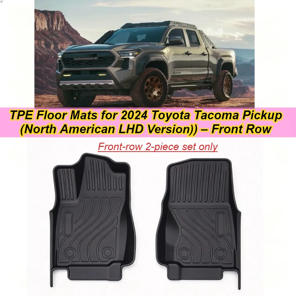 tapis-de-sol-impermeables-et-antiderapants-en-tpe-pour-la-toyota-tacoma-2024-version-nord-americaine-cabine-simple-double-conduite-a-gauche
