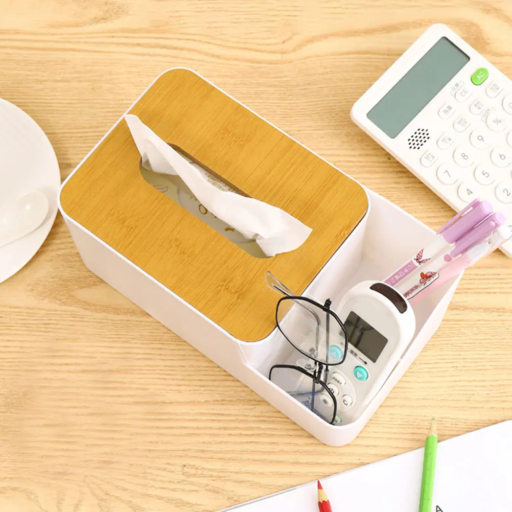 

2 Pcs Tissue Box Storage Elegant Desk Organizer Living Room Napkin Holder Paper Towel Dispenser Home Office Supplies