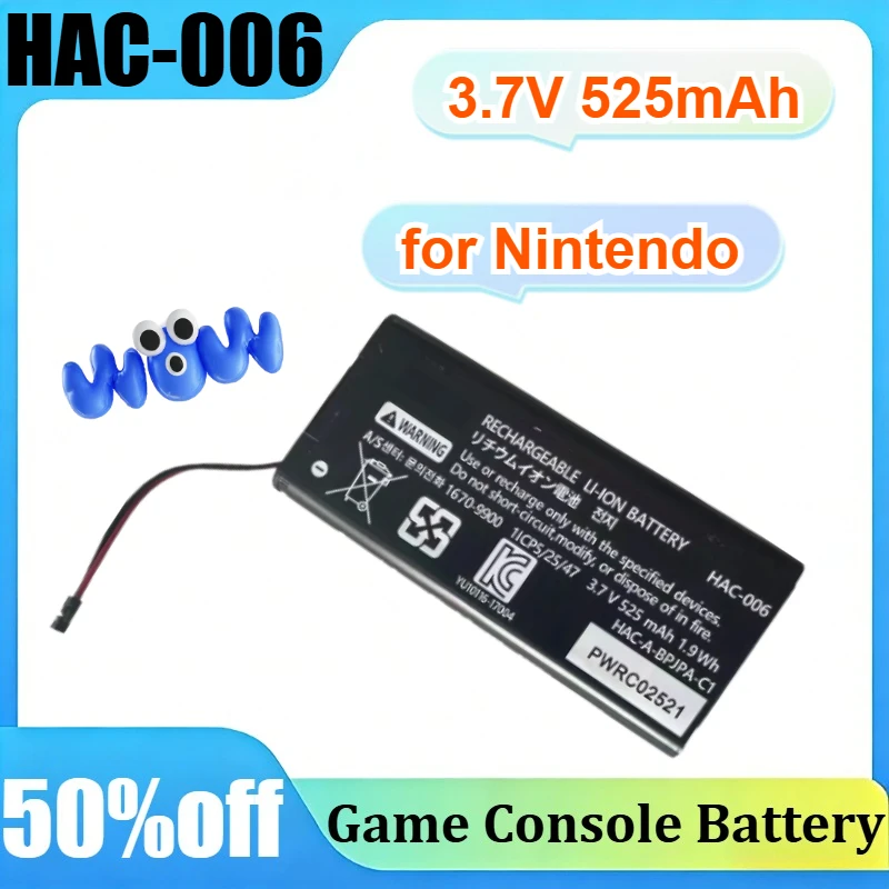 

2Pcs-HAC-006 for Nintendo Switch Joy-Con Controller HAC-015 HAC-016 HAC-BPJPA-C0 HAC-A-JCR-C0 Game Controller Battery